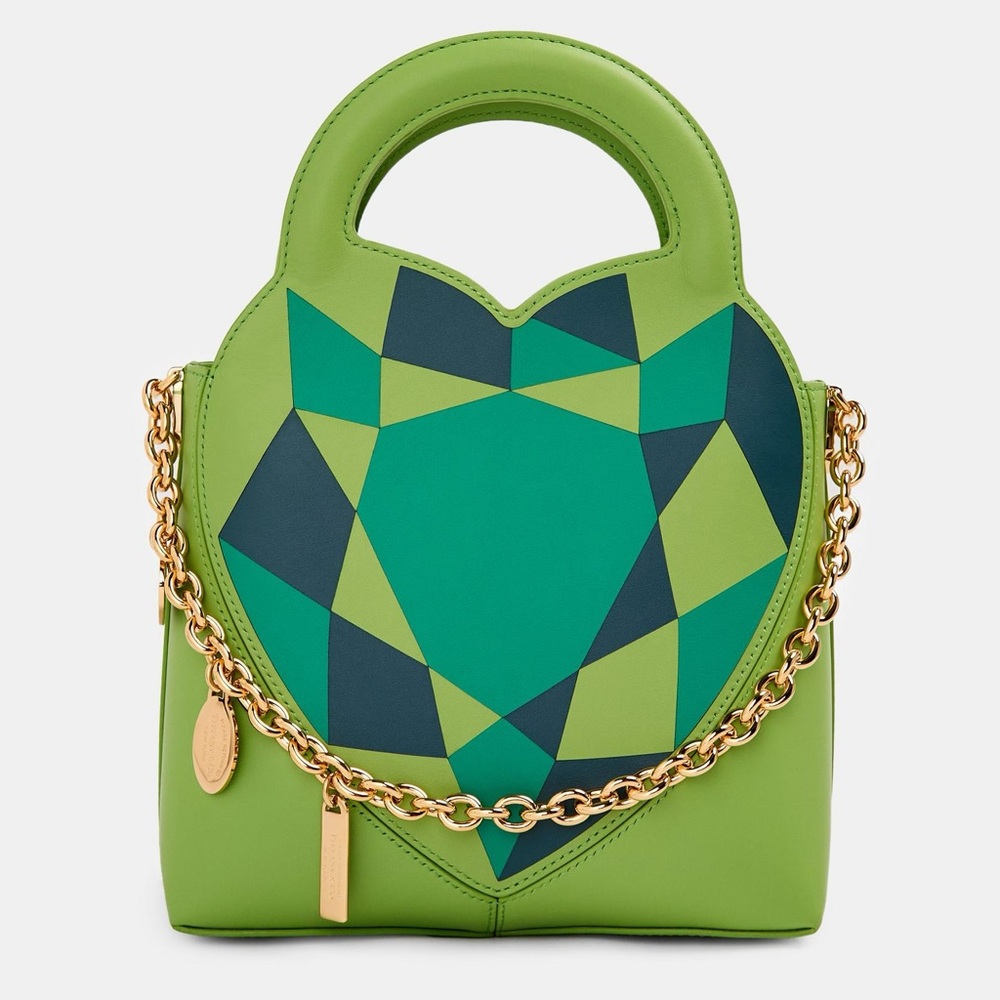 Tiffany and Co Green Geometric Pattern Handbag